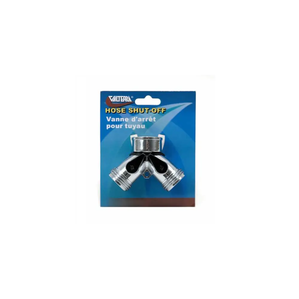 Double Hose Connector w/ Shut Off Valve - VALA01-0131VP
